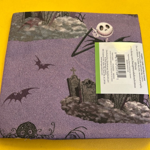 FAT QUARTER jack Skellington Halloween nightmare before Christmas fabric new - Picture 4 of 4